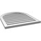 Ekena Millwork Round Top Surface Mount PVC Gable Vent: Functional, w/ 2"W x 1-1/2"P Brickmould Frame, 26"W x 30"H GVPRT26X3002SF - alternate 4